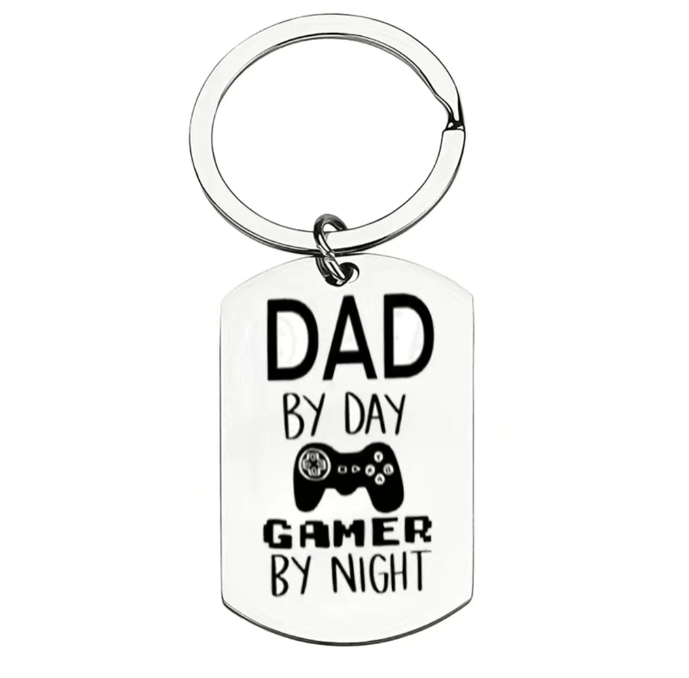 3/$25 Dad By Day Gamer By Night Stainless Steel Keychain NEW